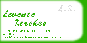 levente kerekes business card